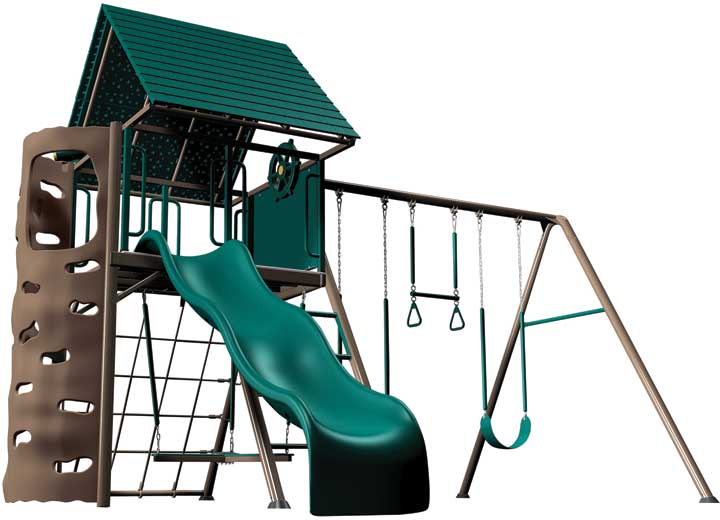 Lifetime Big Stuff Swing Set with Clubhouse - Earth Tones Main Image