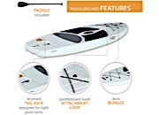 Lifetime Horizon 100 Stand Up Paddleboard (SUP) with Paddle - White Granite