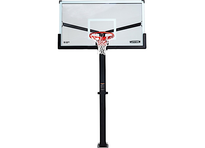 Lifetime Mammoth Bolt-Down Basketball Hoop - 72-Inch Tempered Glass Main Image