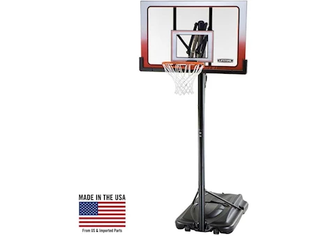 LIFETIME ADJUSTABLE PORTABLE BASKETBALL HOOP (52-INCH POLYCARBONATE)