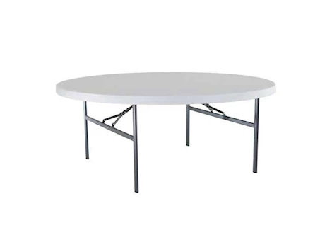 Lifetime 72-inch Commercial Round Table - White Granite
