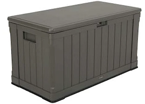 Lifetime Heavy-Duty Outdoor Storage Deck Box - 50.3L x 25.2W x 26H,  Brown/Black