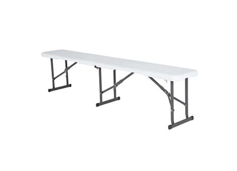 LIFETIME 6-FOOT LIGHT COMMERCIAL FOLD-IN-HALF BENCH - WHITE GRANITE