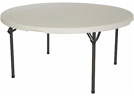 Lifetime 60-inch Commercial Round Nesting Table - Almond