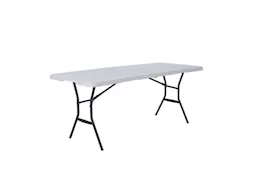 Lifetime 6-Foot Light Commercial Fold-In-Half Table - White Granite