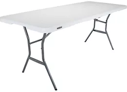 Lifetime 6-Foot Light Commercial Fold-In-Half Table - White Granite