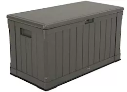 Lifetime Heavy-Duty Outdoor Storage Deck Box - 50.3"L x 25.2"W x 26"H, Brown/Black
