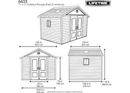 Lifetime Outdoor Storage Shed - 11 ft. x 11 ft.