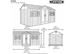 Lifetime Side Entry Garden Building Outdoor Storage Shed - 15 ft. x 8 ft.