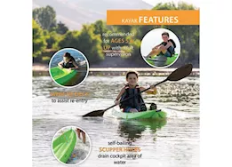 Lifetime wave 60 youth lime green kayak