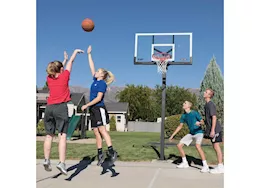 Lifetime adjustable bolt down basketball hoop (60-inch tempered glass)