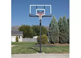 Lifetime adjustable bolt down basketball hoop (60-inch tempered glass)