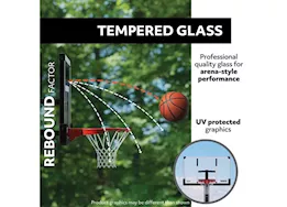 Lifetime adjustable bolt down basketball hoop (60-inch tempered glass)