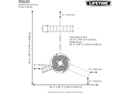 Lifetime adventure tower with monkey bars