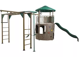 Lifetime adventure tower with monkey bars