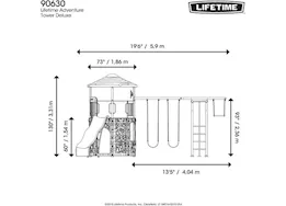 Lifetime adventure tower with monkey bars