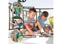 Lifetime adventure tower swing set with spider swing