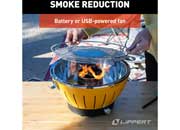 Lippert Odyssey portable charcoal grill - amber