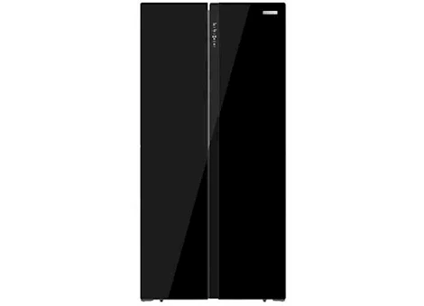 Lippert Refrigerator, 15.6 cf side by side black glass Main Image