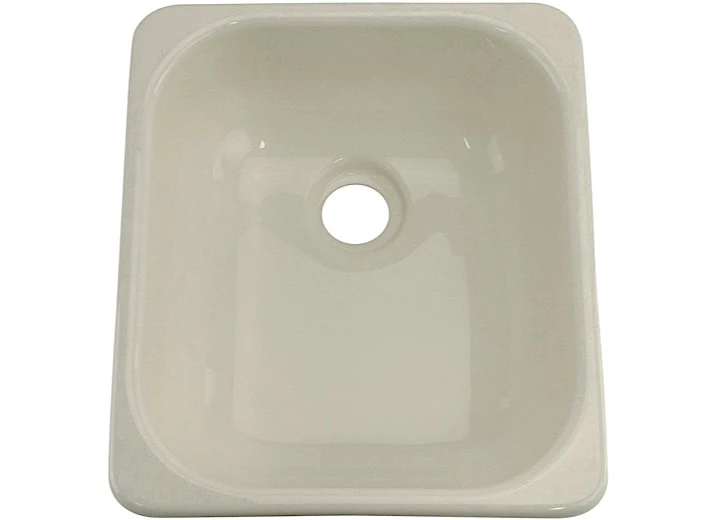 Lippert 13in x 15in outdoor sink; no faucet ledge - parchment Main Image