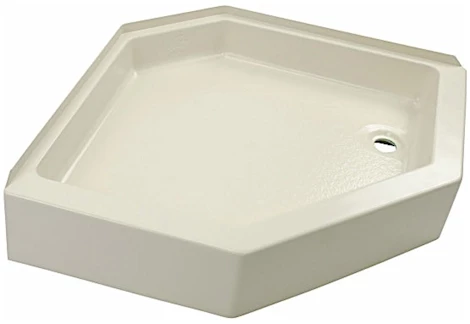 Lippert 24IN X 40IN SHOWER PAN; RIGHT DRAIN - PARCHMENT