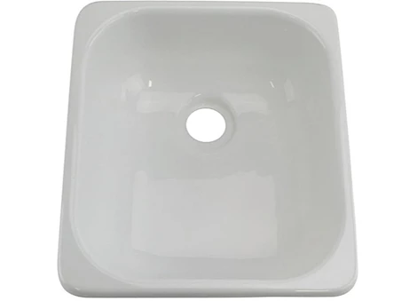Lippert 13in x 15in outdoor sink; no faucet ledge - white Main Image