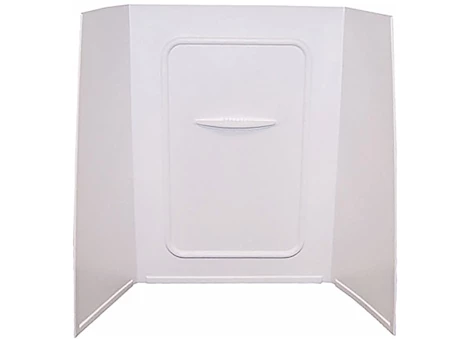 Lippert Bath/Shower Surround - 24"D x 36"W x 59"H, White, Picture Frame