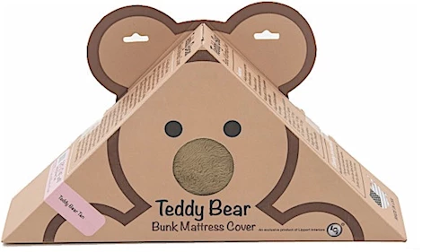 COVER ONLY; TEDDY BEAR BUNK MATT, TAN 3X32X74