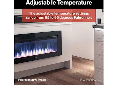 Lippert 40in built-in electrical fireplace w/wood flame effect Main Image