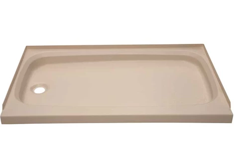 Lippert 24IN X 40IN SHOWER PAN; LEFT DRAIN - PARCHMENT