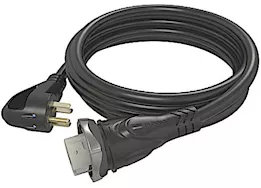 Lippert 30ft 50a 125/250v rv power smart cordset, black