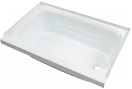 Lippert 24in x 36in bathtub; right drain - white