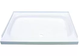 Lippert 24in x 32in shower pan; center drain - white