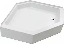 Lippert 24in x 36in shower pan; right drain - white