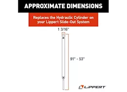 Lippert Components Replacement Hydraulic Cylinder for Hydraulic 2.5 x 2.5 Through Frame Slide-Outs