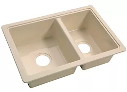 Lippert 25in x 17in double bowl sink - parchment