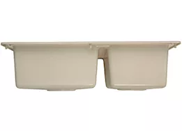 Lippert 25in x 17in double bowl sink - parchment