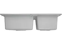 Lippert 25in x 17in double bowl sink - white