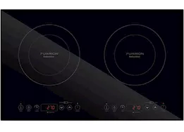 Lippert Furrion cooktop furrion 2-burner rv induction cooktop - 21 in black glass