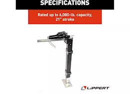 Lippert Univ mount power landing gear kit 6000#(incl legs/feet/pins/brkts/crank handle/gears/motor & switch)