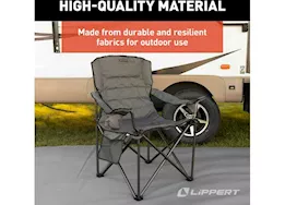 Lippert Campfire mega padded quad chair, dark grey