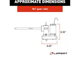Lippert Replacement above-floor slide-out 18:1 venture motor & right-angle driveshaft