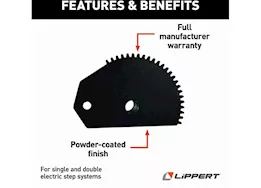 Lippert Single and double electric step gear plate