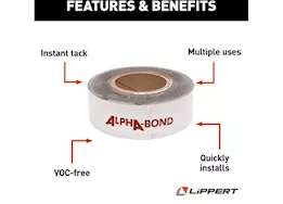 Lippert Alphabond tpo tape 2inx50ft white (12/case)
