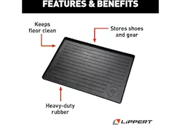Lippert Solid Step All-Weather Floor Tray - 28-1/4” Wide x 20” Deep