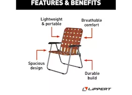 Lippert Xl webbed lawn chair - orange