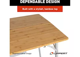 Lippert Bi-fold bamboo adjustable table