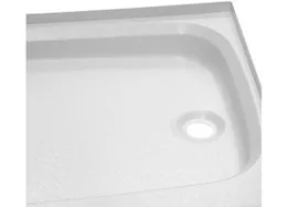 Lippert 24in x 46in shower pan; right drain - white