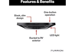 Lippert 12v range hood, blk