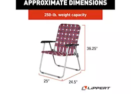Lippert Xl webbed lawn chair - red